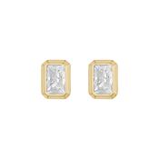 Gerry Browne Gold 9ct Emerald Cut Solitaire Earrings image