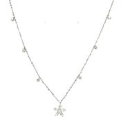 Gerry Browne Gold 9ct White Gold &amp; Diamond Flower Pendant