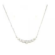 Gerry Browne Gold 9ct White Gold &amp; Diamond Line Necklet
