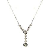Gerry Browne Gold 9ct White Gold &amp; Diamond Y Pendant