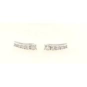 Gerry Browne Gold 9ct White Gold Graduated Diamond Earrings
