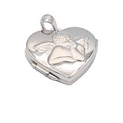 PURE Silver Angel Locket &amp; Chain
