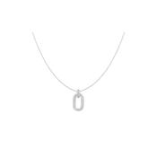 Ania Haie Silver Oval Hoop Pendant Necklace
