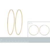 Burren BURREN LARGE GOLD PLATED HOOP EARRING image