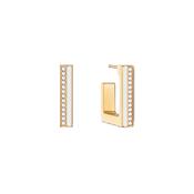 Coeur de Lion White Square Hoop Earrings