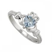 PURE Silver December Claddagh Ring image