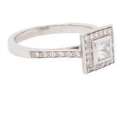 Gerry Browne Gold 18ct Square Halo Diamond Ring image