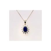 Gerry Browne Gold Gold Blue Sapphire Style Pendant