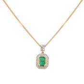 Gerry Browne Gold Gold Emerald And Diamond Pendant image