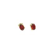 Gerry Browne Gold Gold Oval Garnet Stud Earrings image