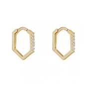 Gerry Browne Gold Gold Pentagon Hoop Earrings image