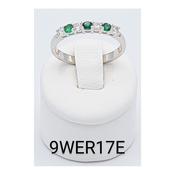 Gerry Browne Gold Green &amp; White Eternity Ring image