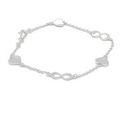 PURE Silver Heart Infinity Bracelet image