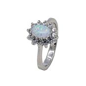 PURE Silver Opal Style Cluster Ring image