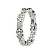 Shanore Ladies Stone Set Celtic Knot Ring