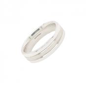 Gerry Browne Gold Silver 6mm Patterened Ring image