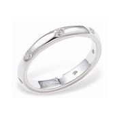 PURE Silver Silver Stone Set Band
