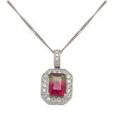 Gerry Browne Gold Tourmaline Stone Pendant Vintage Pentant image