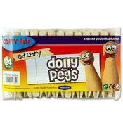 Crafty Bitz Pkt.24 Dolly Pegs - Natural image
