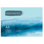 A5  Elements Watercolour Paper 300gsm 12 Sheets image