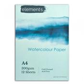 A4 Elements Watercolour Paper 300gsm 12 Sheets image
