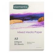 A4 Elements Mixed Media Pad 250gsm 30 Sheets