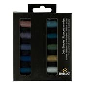 Rembrandt Soft Pastels Dark Shades Set - 10 Half Pastels image