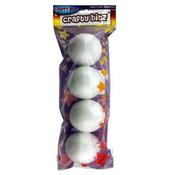 Crafty Bitz Polystyrene Balls 7cm Pkt 4 image