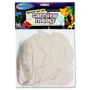 Crafty Bitz Decorate your own Masks Pk 16 - Carnival Masks image