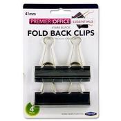 Premier Fold Back Clips 41mm Black Pkt 4 image