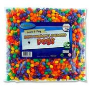 Clever Kidz Coloured Pegs For Peg Boards Bag 1000pcs