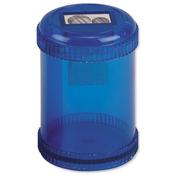 5 Star Office Pencil Sharpener Plastic Canister Two Hole Max. Diameter 8_11mm Blue image