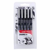 Uniball Wallet of 5 Drawing Fine Line (01 02 03 05 08) image
