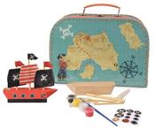 Wooden Pirate Ship to Paint image