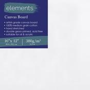 Elements Artist Grade Canvas Board , Double Gesso Primed , Acid Free 16" x 12"
