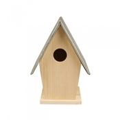 Bird box with zinc roof - 13.5 x 11 x19cm Pine  Single image