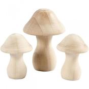Wooden Mushrooms 3 pieces image