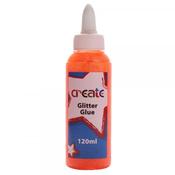 Create Glitter Glue 120ml Orange image