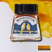 Winsor &amp; Newton Canary Yellow  Drawing Ink - 14ml image