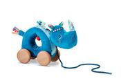 Marius Pull Along Rhino - AGE 1+  Offers Sensory Stimulation, Marius shakes his head and rings his bell, machine washable just simply remove the wheels image