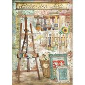 Stamperia Rice Paper A4 Arelier Des Art Easel image