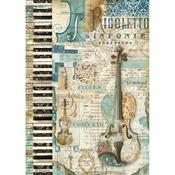 Stamperia Rice Paper A4  Music Violin image