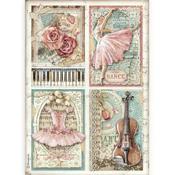 Stamperia Rice Paper A4 Passion Cards