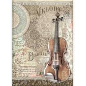 Stamperia Rice Paper A4 Passion Violin image