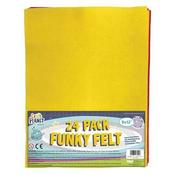 Funky Felt 9 x 12 Acrylic felt 24 sheet Pack image