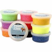 Create Craft  Foam Clay .  Assortment -Assorted colors -10 x 35g image