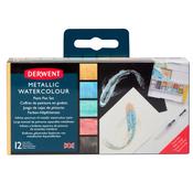 Derwent Metallic Paint 12 Pan Palette
Contains the unique Inktense formulation found in their pencil and block ranges. image