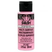 PLAID Folk Art Multi-Surface  Pink Rouge  Pearl Acrylic Paint 59ml image