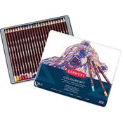 Derwent Coloursoft Pencils 24 Tin - These colouring pencils are highly versatile coloured pencils with a velvety strip for the quick  dense application of bold vibrant colour. image