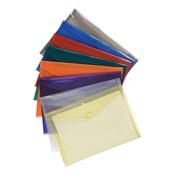 908811 - 5 Star Office Envelope Stud Wallet Polypropylene A4 Translucent Assorted Pack 25 image
